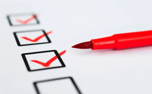 Checkliste mit 3 Hackerl