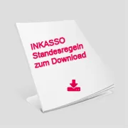 Dokument mit der Überschrift 'INKASSO Standesregeln zum Download' und einem Download-Symbol