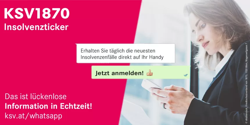 Erhalten Sie täglich die neuesten Insolvenzfälle direkt auf Ihr Handy mit dem Whatsapp Insolvenzticker