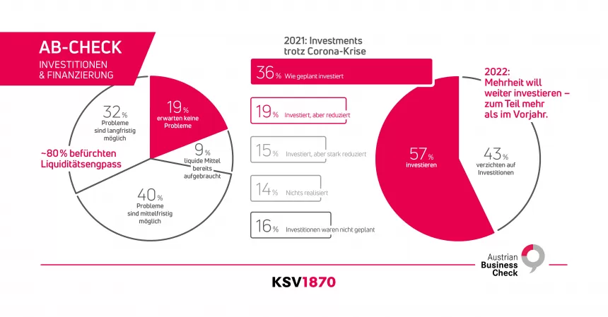 KSV1870 Infografik Austrian Business Check 2022 Investitionen