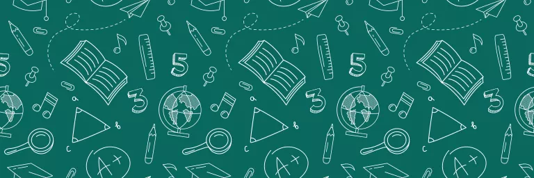 Hintergrund mit Doodles zum Thema Schule