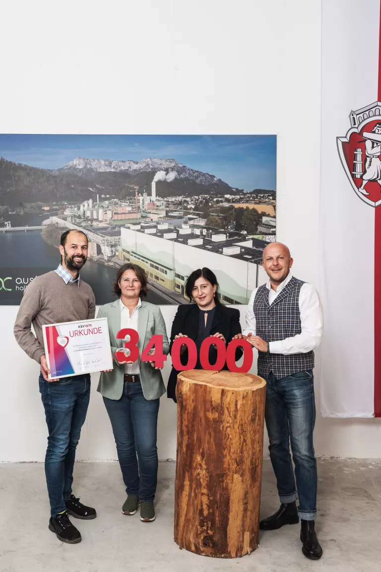 Bernhard Krill, Sandra Drachschwandtner (beide AustroCell Hallein), Aliki Bellou und Nurija Suljic (beide KSV1870) 