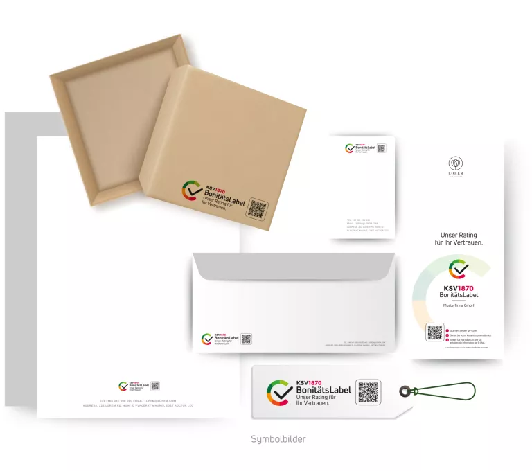 Anwendung des BonitätLabels auf Drucksorten