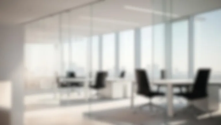 Verschwommener Blick auf ein leeres Büro