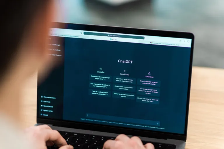  Opened ai chat auf laptop