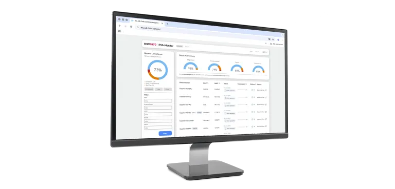 Computerbildschirm mit ESG-Monitor