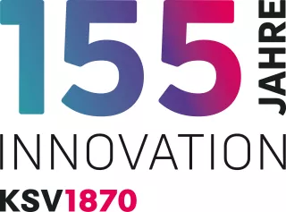 Signet zum 155. Jubiläum des KSV1870 mit der Aufschrift "155 Jahre Innovation"